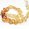 Natural Shaded Hessonite Garnet Faceted Hear Drops Briolette Strand 9 Inches Size 8mm approx.